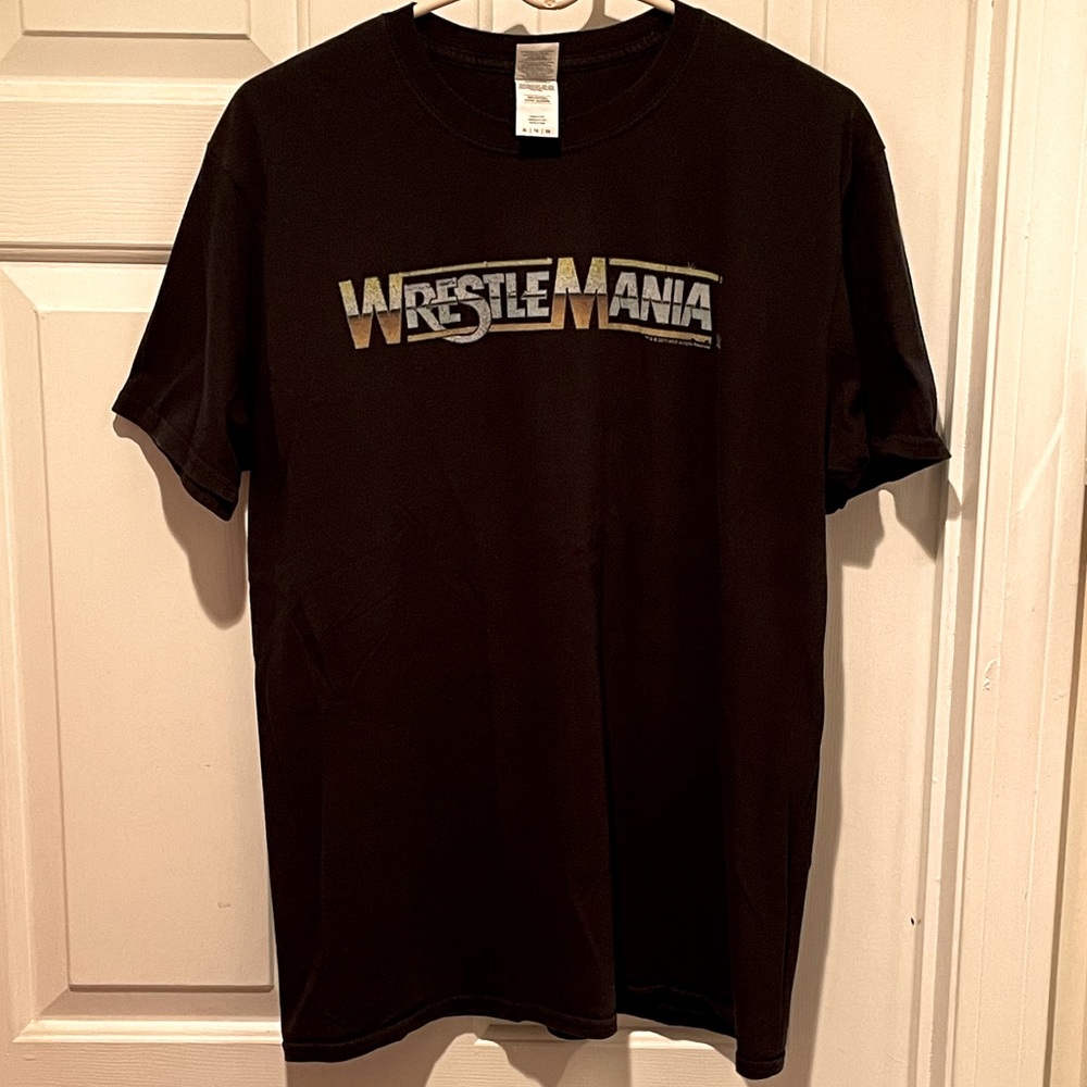 Men’s WWE WWF AEW Wrestlemania Black T-shirt Size XL